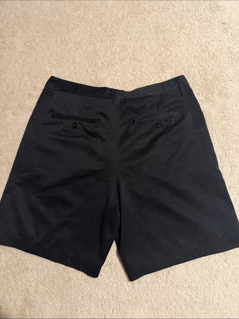 Fila Sport Men's Black Flat-Front Shorts - Picture 4 of 7